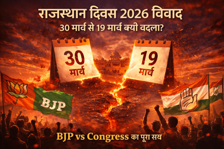 राजस्थान दिवस 2026 विवाद — 30 मार्च से 19 मार्च क्यों बदला? BJP vs Congress का पूरा सच